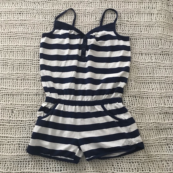 GAP Pants - 🧡 Striped white and navy blue romper